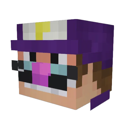 VideoGameBob Minecraft avatar head, 3D render
