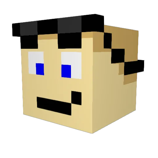 Videogamehamster Minecraft avatar head, 3D render