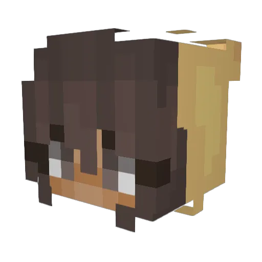 Videogurl Minecraft avatar head, 3D render