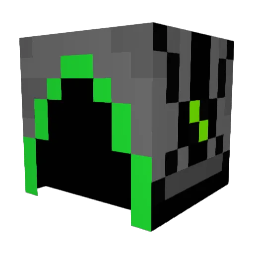 Videoslave Minecraft avatar head, 3D render