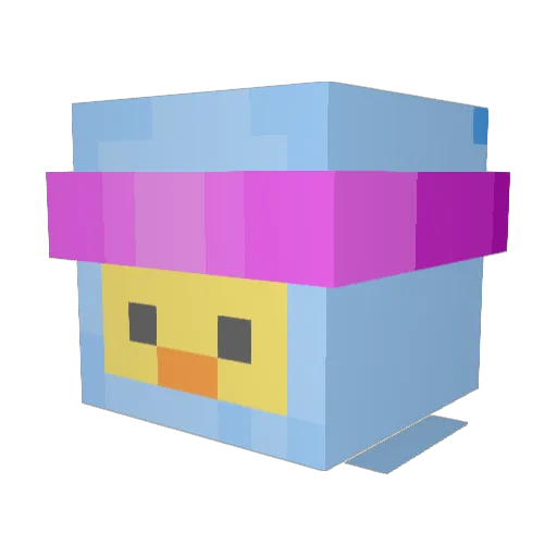 Videospielman Minecraft avatar head, 3D render