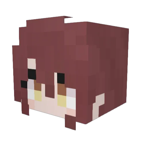 VideotapeP Minecraft avatar head, 3D render