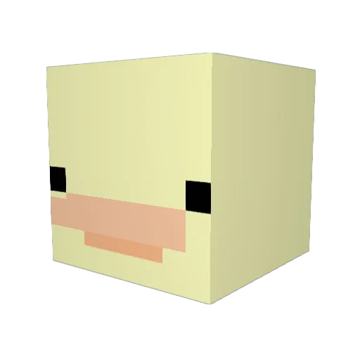 Viderss Minecraft avatar head, 3D render