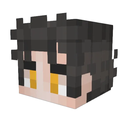 Vidivox Minecraft avatar head, 3D render