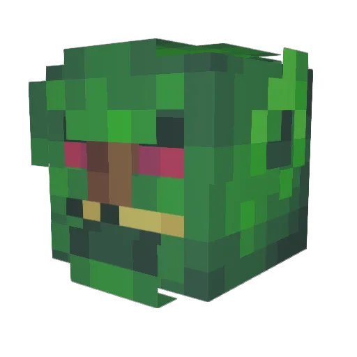 Vidli Minecraft avatar head, 3D render