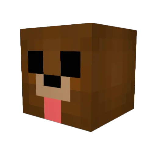 Vids Minecraft avatar head, 3D render
