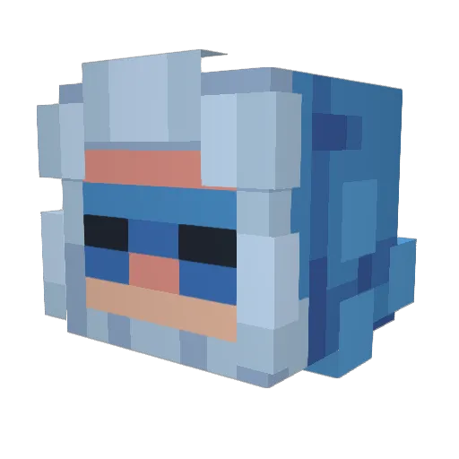 VidsterMC Minecraft avatar head, 3D render