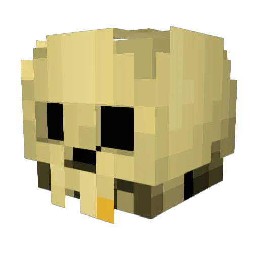 Viduk Minecraft avatar head, 3D render