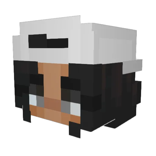 Vidz Minecraft avatar head, 3D render