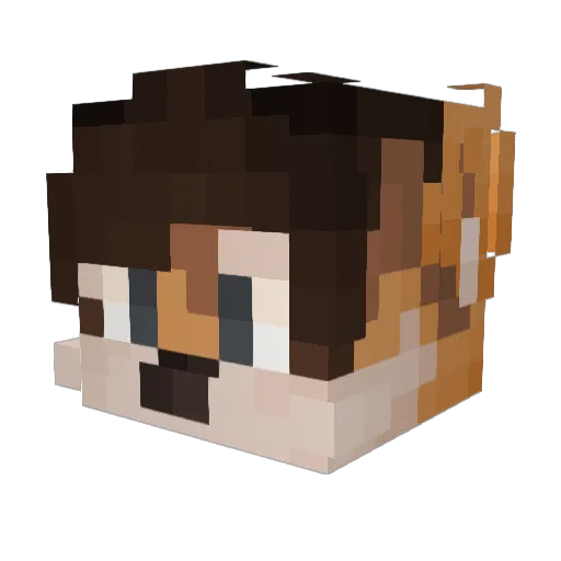 VieJackal Minecraft avatar head, 3D render