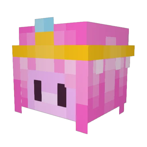 Viego_buff Minecraft avatar head, 3D render