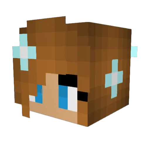 Vienna1202 Minecraft avatar head, 3D render