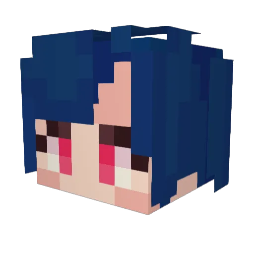 ViennaVT Minecraft avatar head, 3D render
