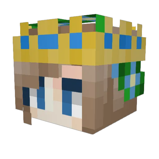 Vienna__x Minecraft avatar head, 3D render