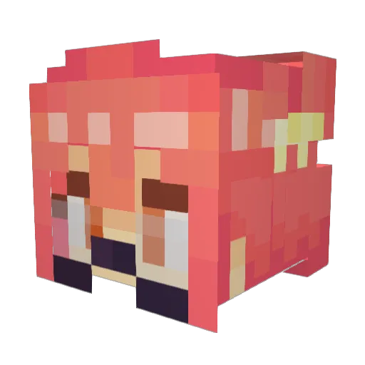 Viennetta Minecraft avatar head, 3D render