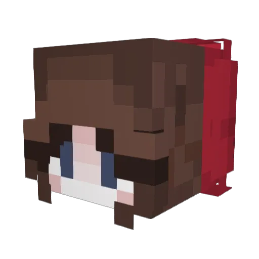 Vierkuhd Minecraft avatar head, 3D render