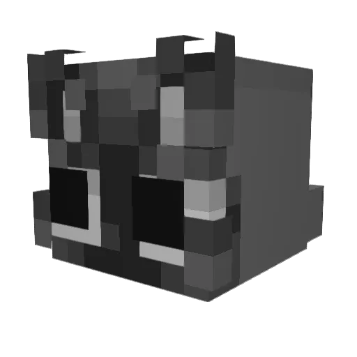 Vieruhr Minecraft avatar head, 3D render