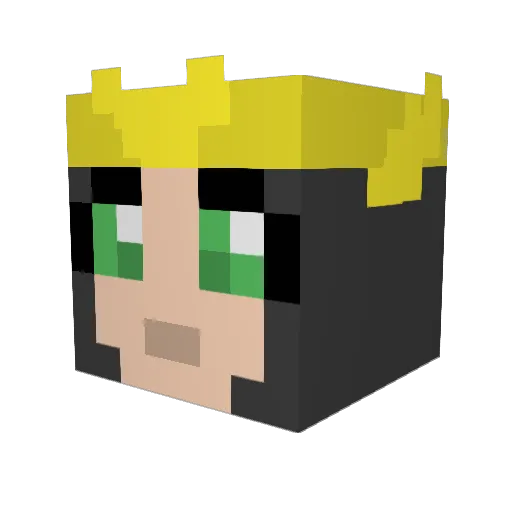 ViestaDisaster Minecraft avatar head, 3D render