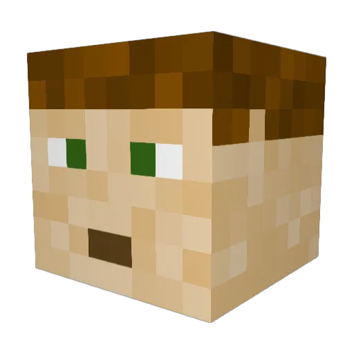 Vieteriukk0 Minecraft avatar head, 3D render
