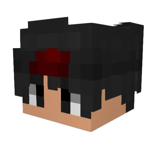 Vietnamien Minecraft avatar head, 3D render