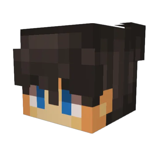 Vieuxtje Minecraft avatar head, 3D render