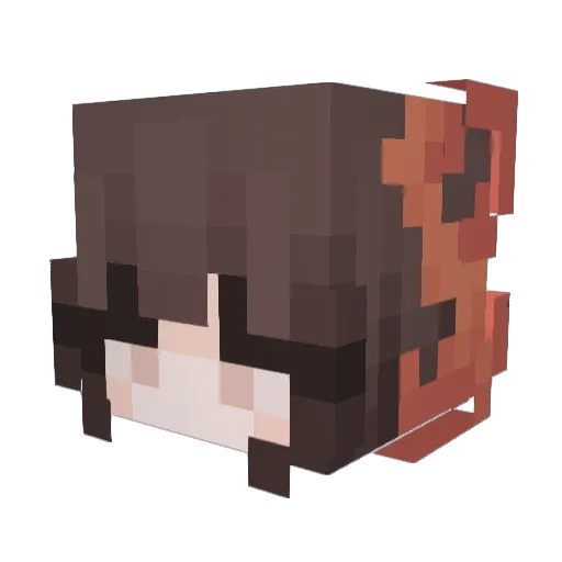 Vieviure Minecraft avatar head, 3D render