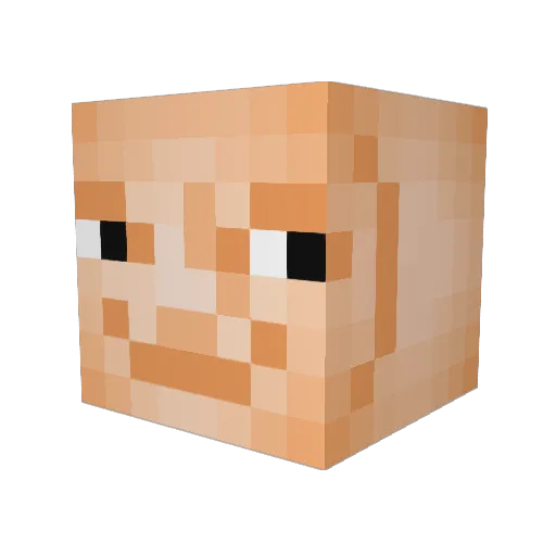 Viewer_17 Minecraft avatar head, 3D render
