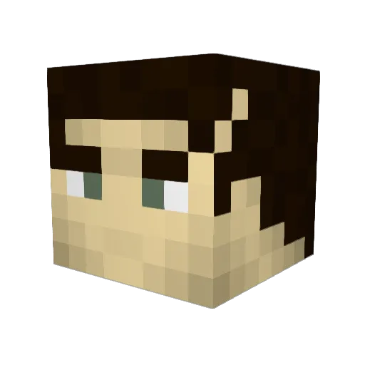 ViewtifulMan Minecraft avatar head, 3D render