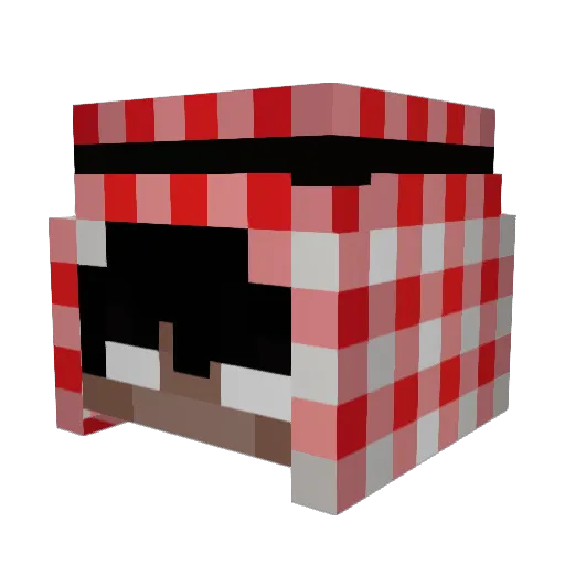 Vifrex Minecraft avatar head, 3D render