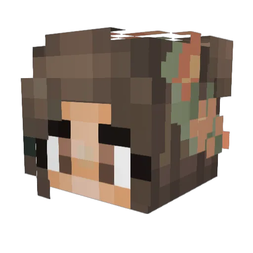 Viggand Minecraft avatar head, 3D render