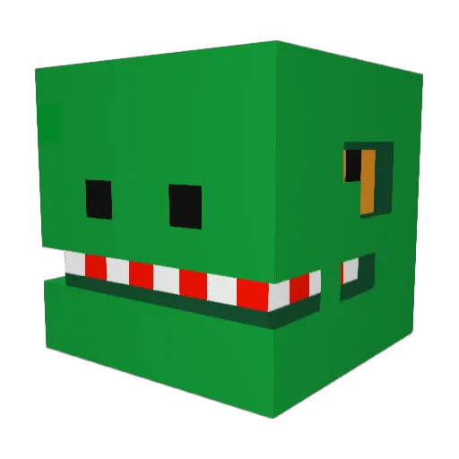 Viggelitooo Minecraft avatar head, 3D render