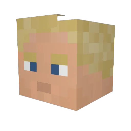 Viggo221 Minecraft avatar head, 3D render