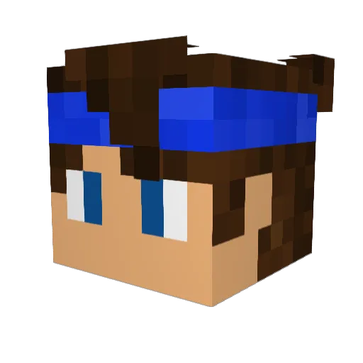 ViggoDak Minecraft avatar head, 3D render