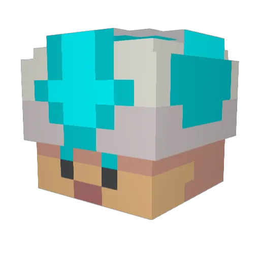 Vighbs Minecraft avatar head, 3D render