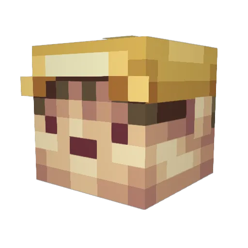 VigilanteWorm Minecraft avatar head, 3D render