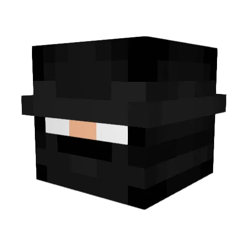Vigilente Minecraft avatar head, 3D render
