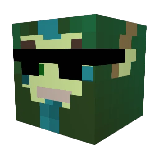 Vigleiven Minecraft avatar head, 3D render