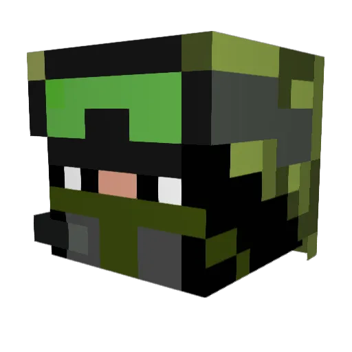 Vihaan10 Minecraft avatar head, 3D render