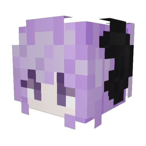ViiVent Minecraft avatar head, 3D render
