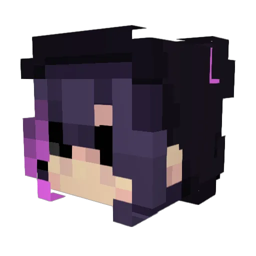 ViicB Minecraft avatar head, 3D render