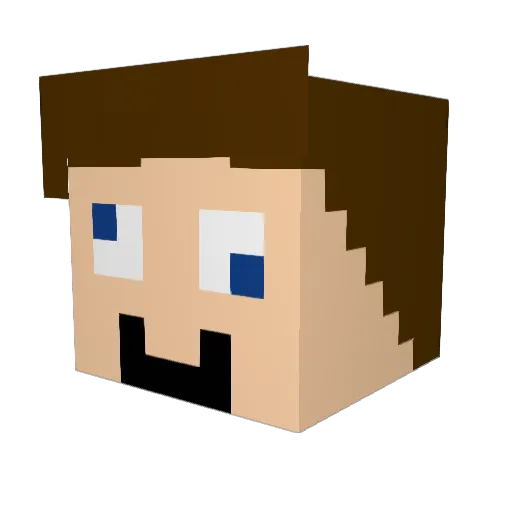 Viiiiinooo Minecraft avatar head, 3D render