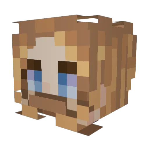 Viikinkii Minecraft avatar head, 3D render