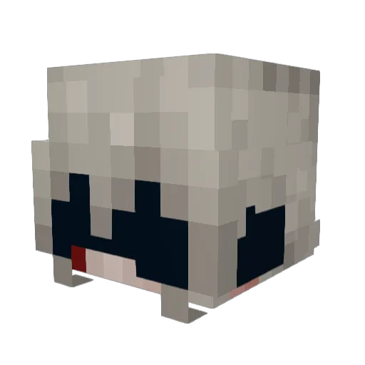 Viikyoko Minecraft avatar head, 3D render