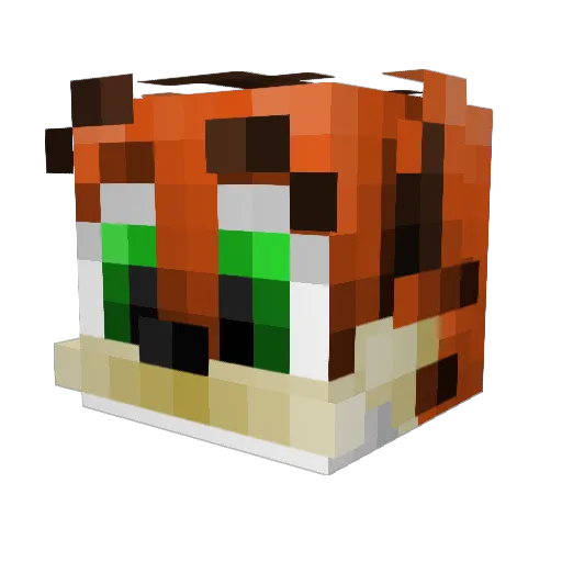 Viilex Minecraft avatar head, 3D render