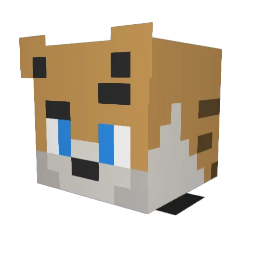 ViinuZ Minecraft avatar head, 3D render