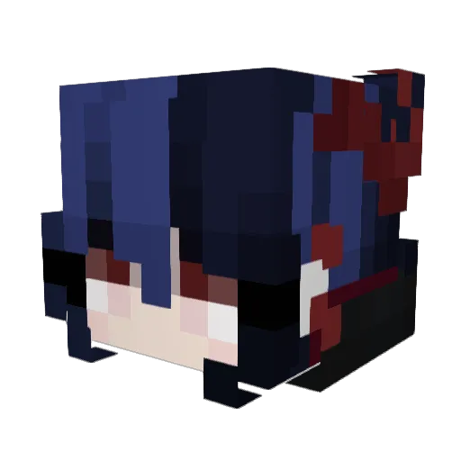 Viiolae Minecraft avatar head, 3D render