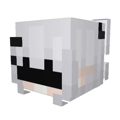 Viiolee Minecraft avatar head, 3D render