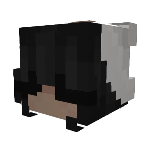 Viioletaa Minecraft avatar head, 3D render