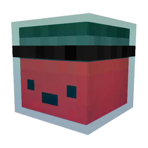 Viiroooo Minecraft avatar head, 3D render