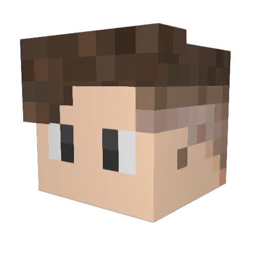 ViiruzZ_ Minecraft avatar head, 3D render